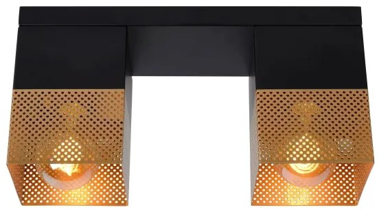 Lucide 21123/02/02 - Stropné svietidlo RENATE 2xE27/40W/230V zlatá/čierna