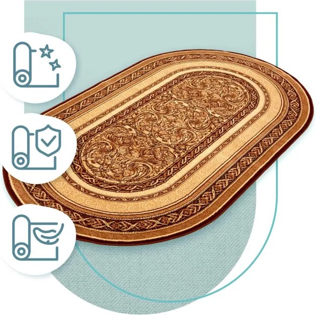 Koberec Agnella Standard Aralia béžový ovál