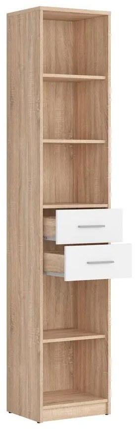 Regál BRW Nepo Plus 26 (dub sonoma + biela) . Akcia -30%. Vlastná spoľahlivá doprava až k Vám domov. 1098381