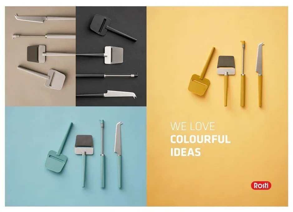 Súprava nožov 3 ks na syr z nehrdzavejúcej ocele Emma – Rosti