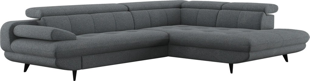 XXXLutz ROHOVÁ SEDAČKA, textil, antracitová Welnova - Sedačky - 000552032101
