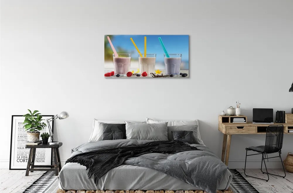 Obraz canvas Cocktail sklo farebné slamky 100x50 cm