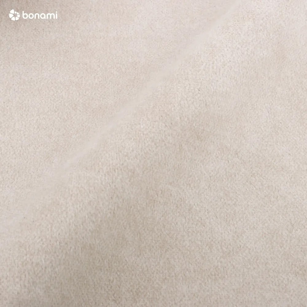 Béžová čalúnená jednolôžková posteľ s úložným priestorom s roštom 90x200 cm Lena – Ropez