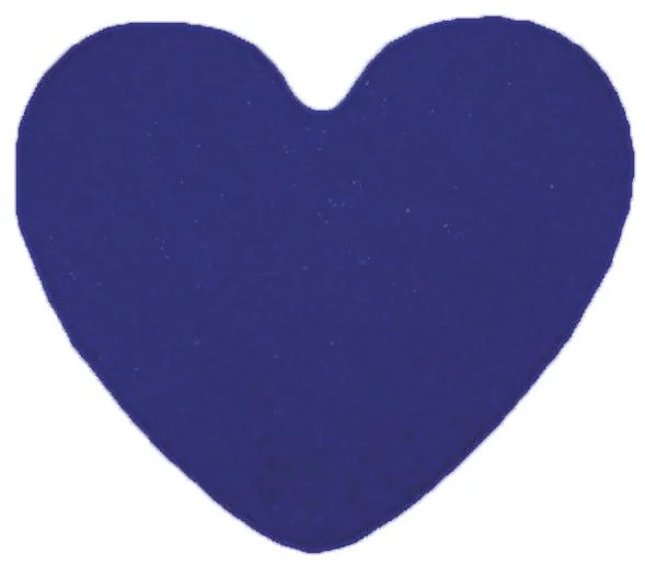 Kusový koberec Eton modrý srdce, 100x120 srdce, modrá, kuchyňa, Vopi