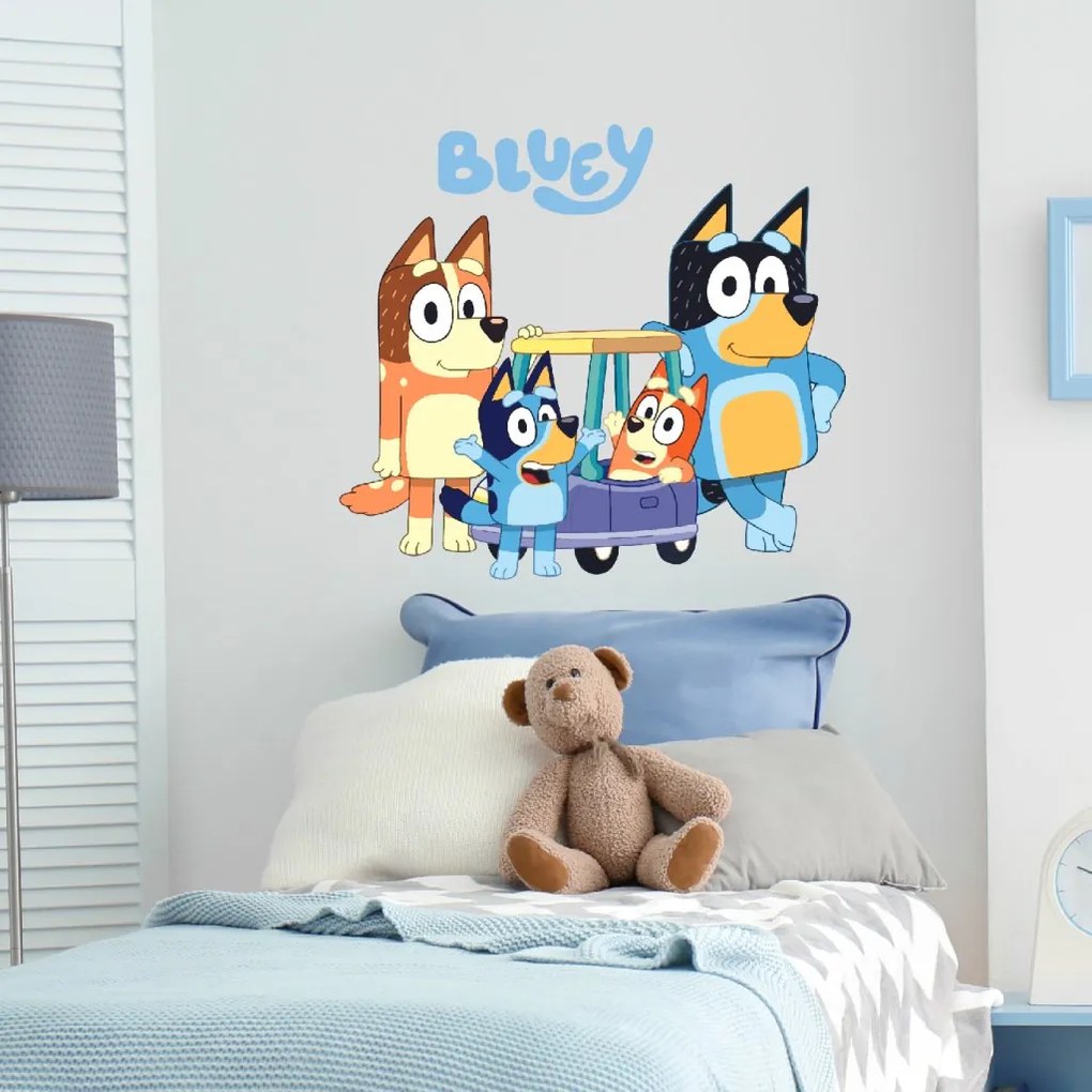 Textilná nálepka na stenu "Bluey"