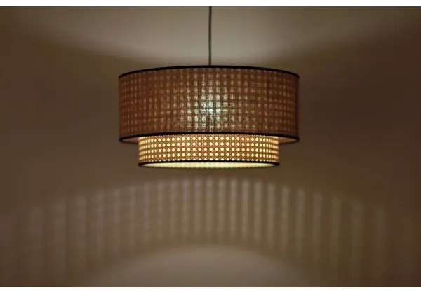 Duolla - Luster na lanku BOHO 1xE27/15W/230V pr. 45 cm béžová/ratan