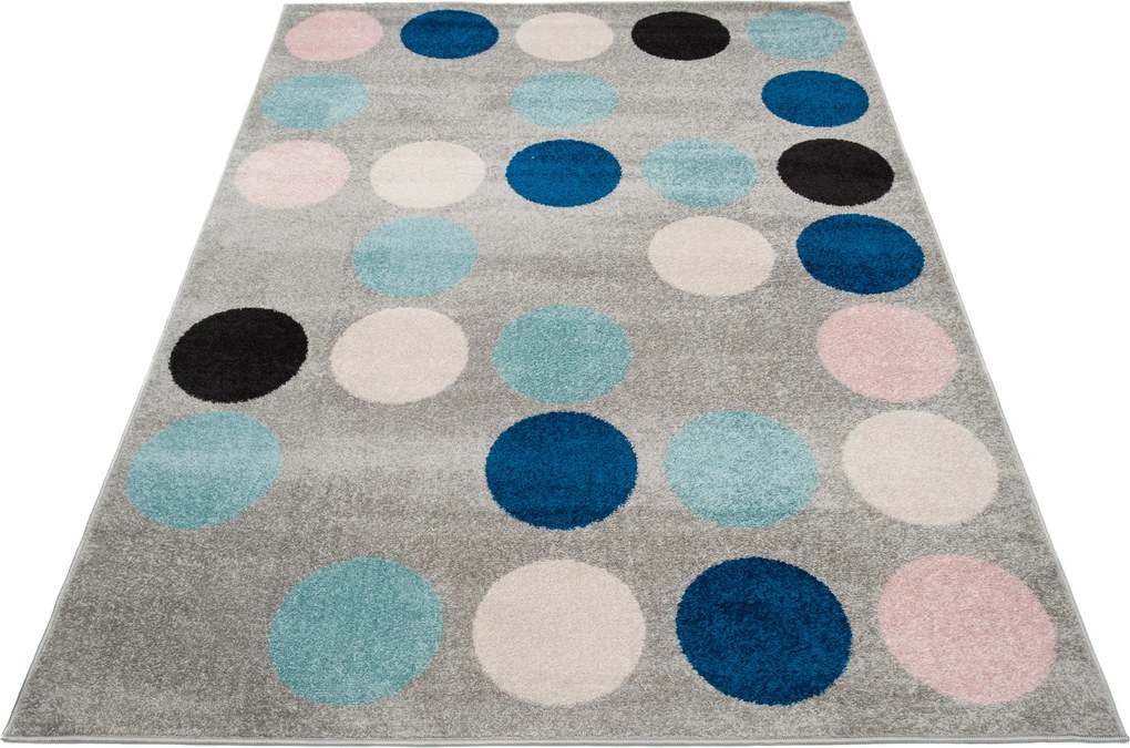 TA Koberec C980B SIVÁ/RUŽOVÁ AZÚROVÁ Rozmer: 80x150 cm