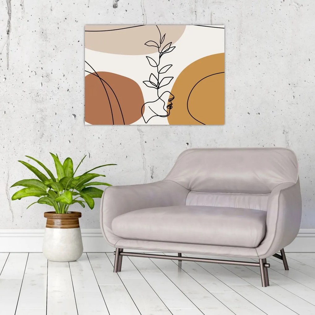 Sklenený obraz - Boho Shapes (70x50 cm)