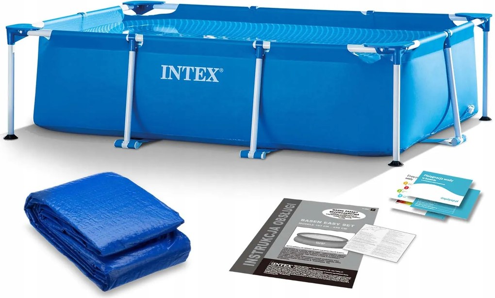 Záhradný Bazén S Konštrukciou Intex 220x150x60 cm Obdĺžnikový rodinný veľký