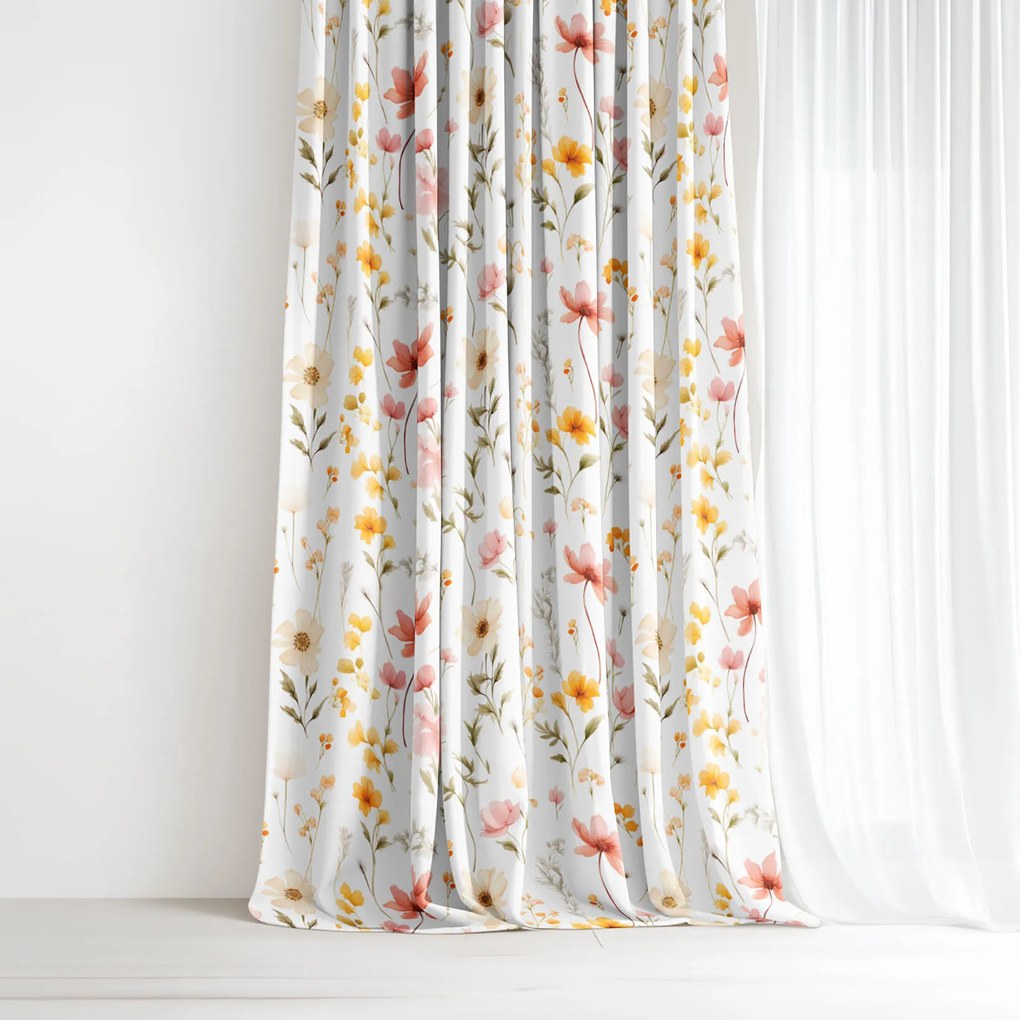 Goldea dekoračný záves - kvetinový raj 140x150 cm