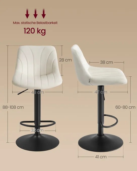 Set dvoch barových stoličiek LJB161WD01 (2ks)