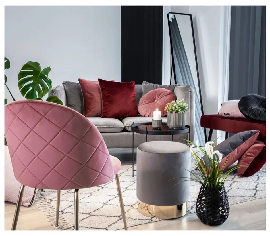 Sivý puf House Nordic Gamby, ø 34 cm