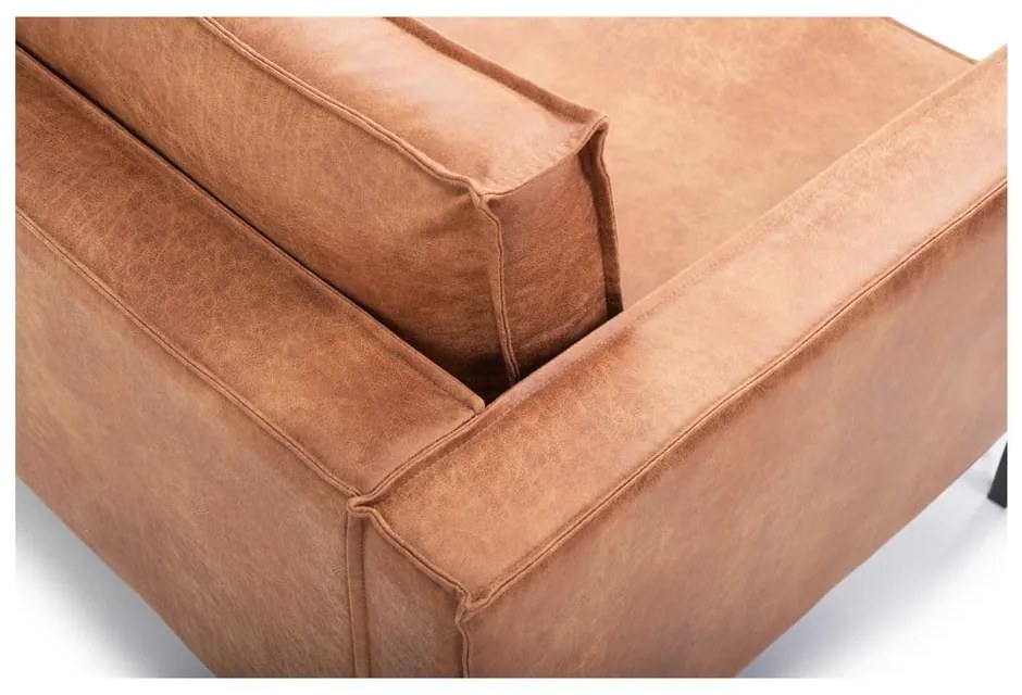 Hnedé kreslo z imitácie kože Rate - Scandic