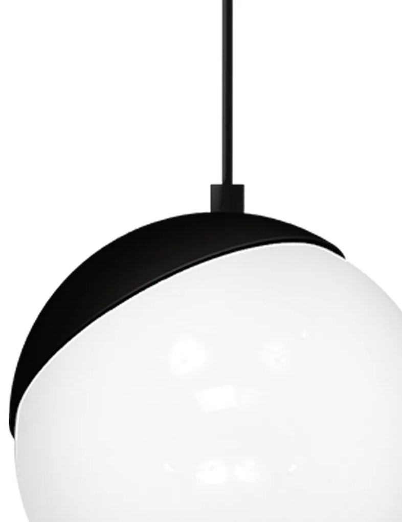 Závesné svietidlo Sfera, 1x biele sklenené tienidlo, b