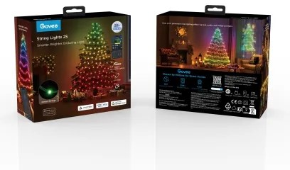 Govee - LED RGBICW Vonkajšia vianočná reťaz 2700-6500K 20m Wi-Fi Matter IP66