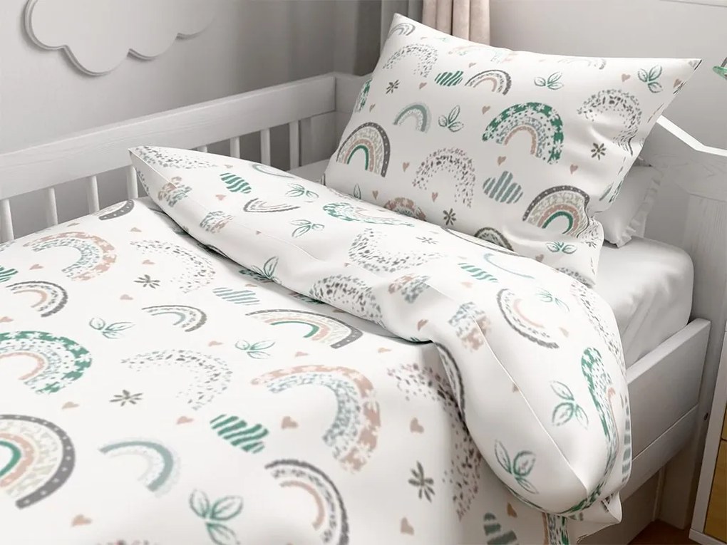 Krepové obliečky do postieľky Renforcé RAINUBI biele Rozmer obliečky: 45 x 65 cm | 90 x 140 cm