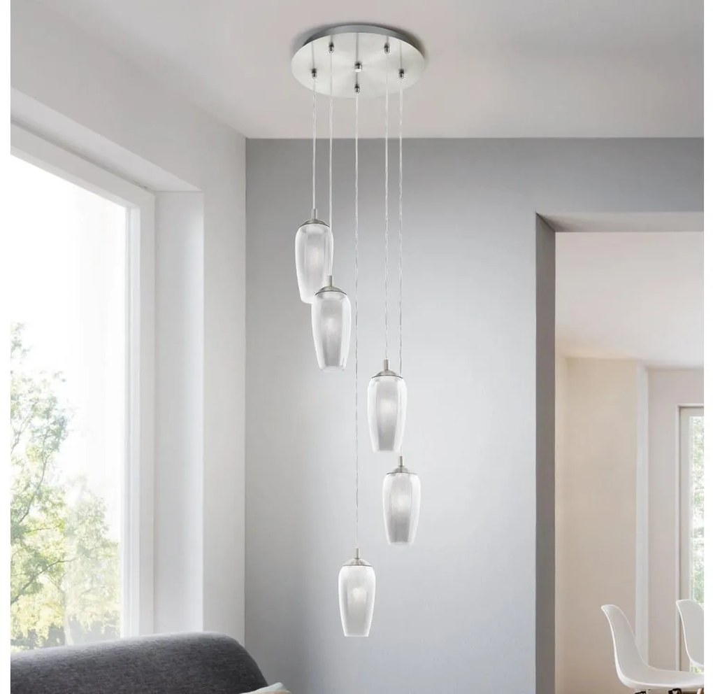Eglo 96345 - LED Luster na lanku FARSALA 5xG9/2,5W/230V
