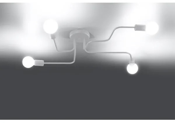 Sollux SL.1442 - Prisadený luster VECTOR 4xE27/15W/230V biela