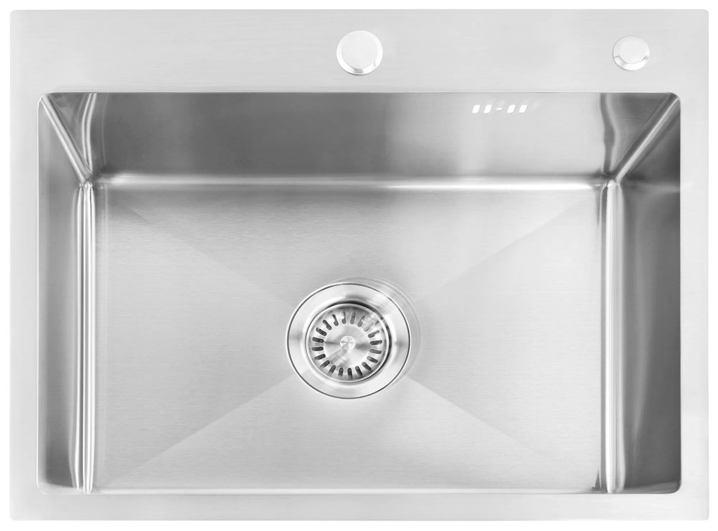 Rea Liam, oceľový kuchynský drez 530x450x200mm + sifón, brúsená oceľ, ZLE-06006