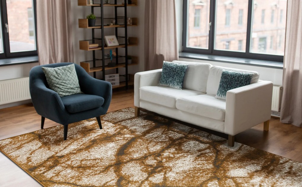 Koberec BCF Morad MARMUR sivé zlato