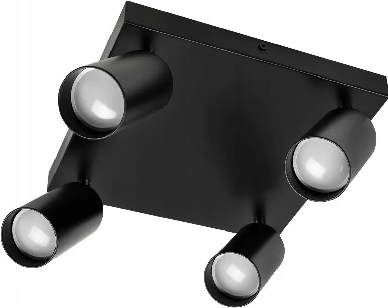 BERGE Bodové svietidlo GU10 VIKI-L 4 - čierne štvorec