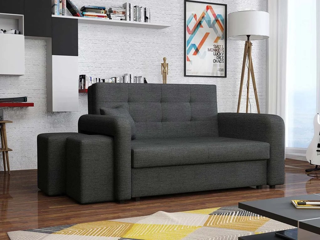 Pohovka s taburetkami Clivia Home II, Taburetka: ľavá strana, Dostupné poťahy: Enjoy 2