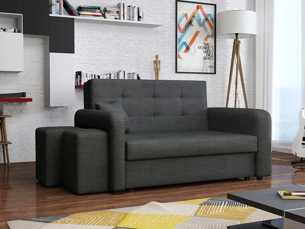 Pohovka s taburetkami Clivia Home II, Taburetka: ľavá strana, Dostupné poťahy: Enjoy 21