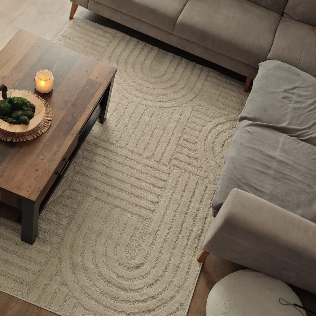 Ayyildiz, Kusový koberec Art 1121 Cream, 160x230, béžová, obývacia izba