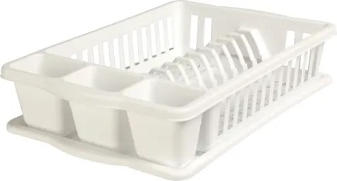 Odkvapkávač na riad 39,5x26 cm, biely%