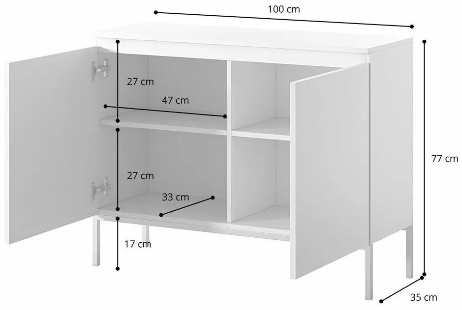 Skrinka Bennasi B2  (biela + čierna). Akcia -18%. Vlastná spoľahlivá doprava až k Vám domov. 1099104