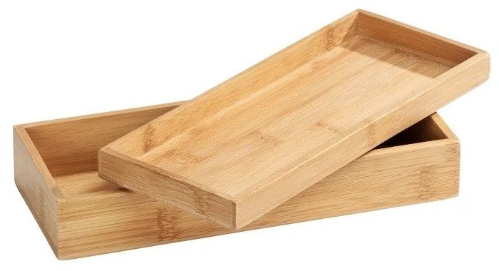 Bambusový úložný box s podnosom Wenko Terra