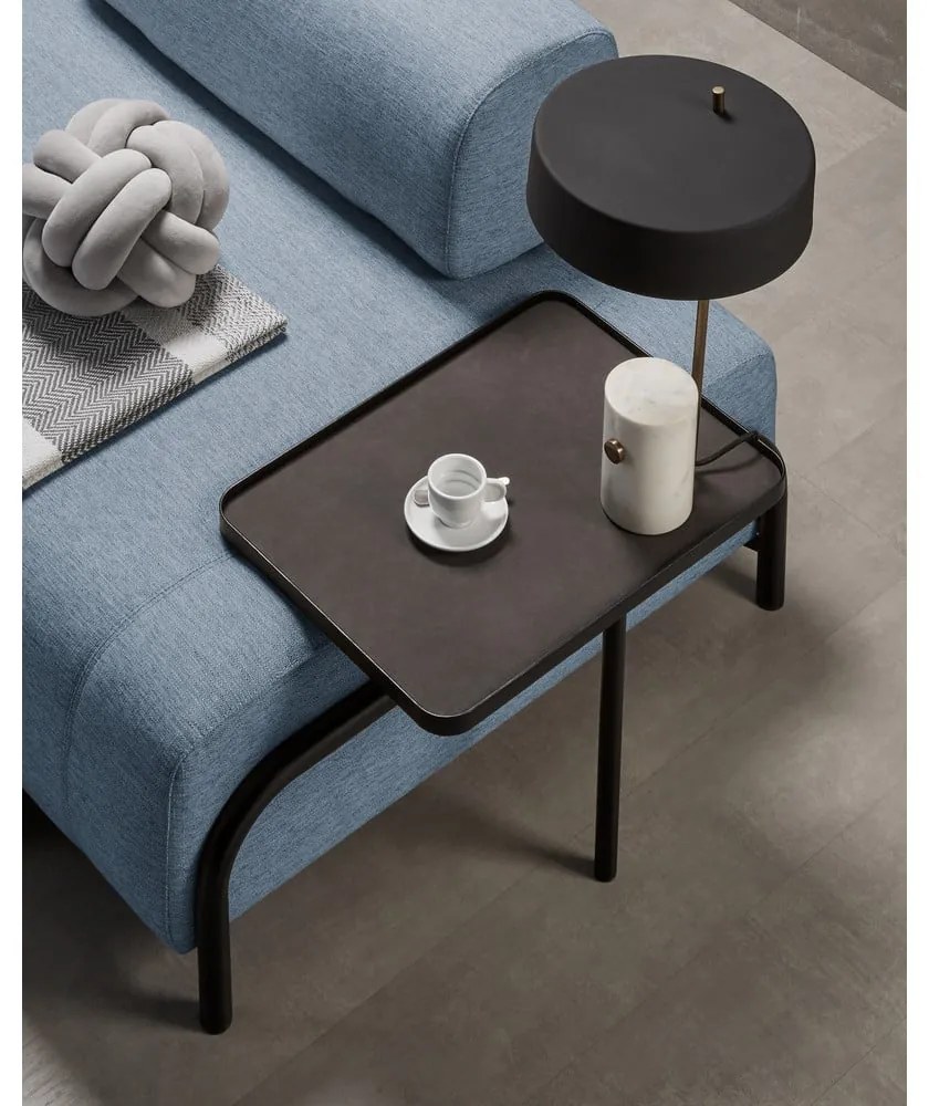 Modrá pohovka s odkladacím priestorom Kave Home Compo