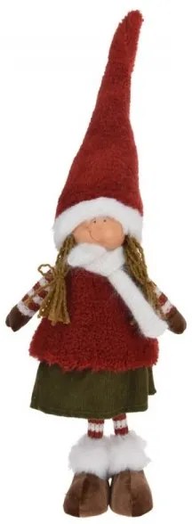 Zimné dievča – červené 56 cm