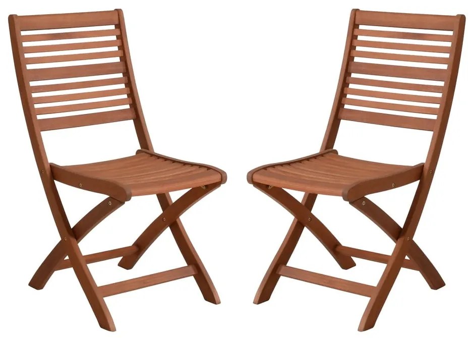 Drevené záhradné stoličky v prírodnej farbe v sade 2 ks Savannah – Garden Pleasure