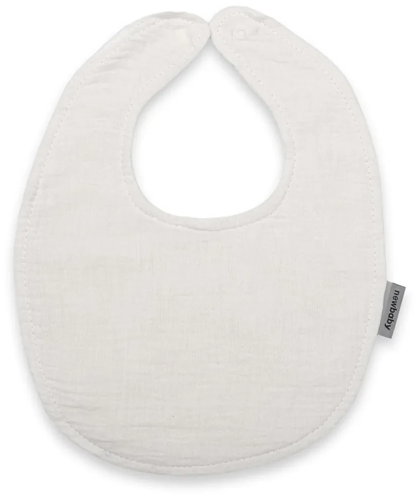 Mušelínový detský podbradník New Baby white
