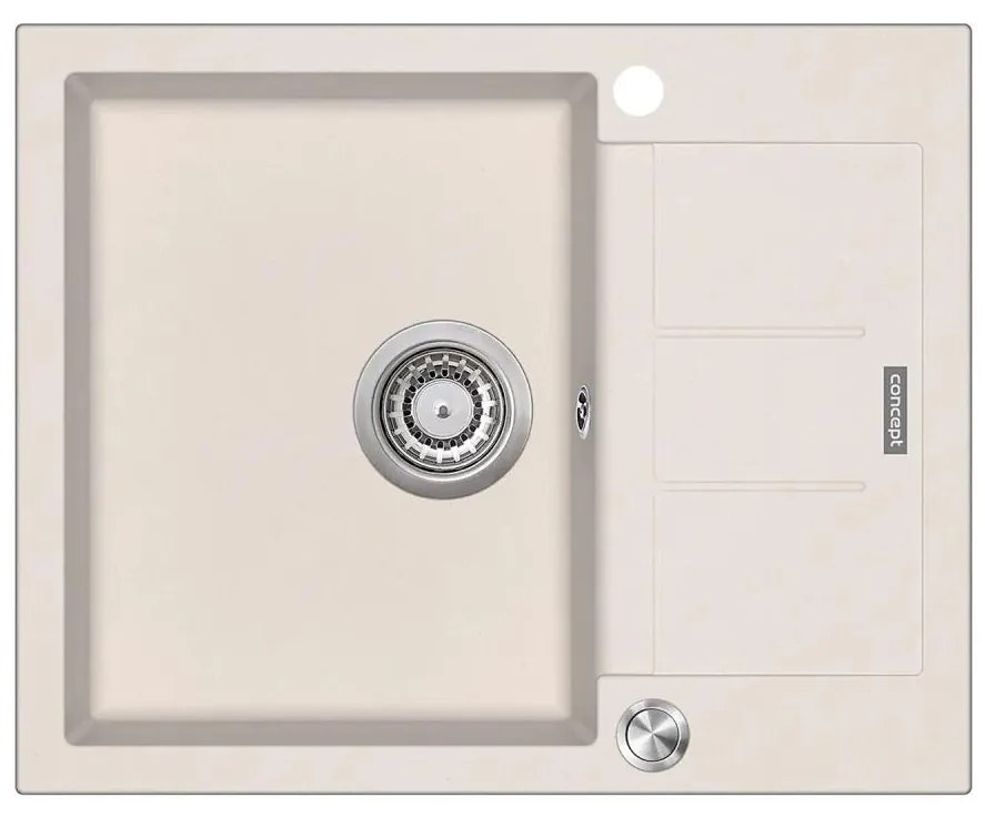 Concept DG05C45BE - Kuchynský drez CUBIS 50x62 cm granit/béžový