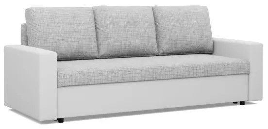 Trojmiestna rozkladacia sedačka LUNA sivá / biela