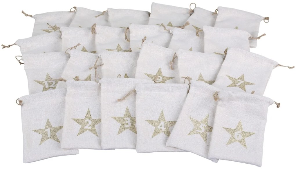 Adventný kalendár - 24ks vrecúšok - 9,5*14,5 cm