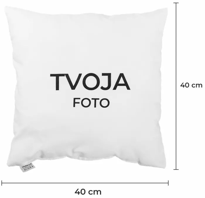 Vankúš s vlastnou fotkou 40x40 cm EMI