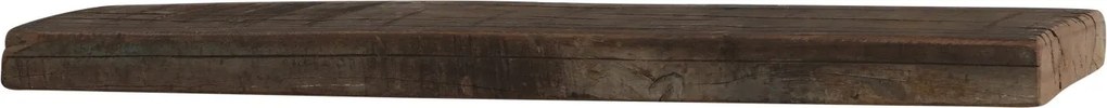Hnedá drevená retro nástenná polička Grimaud - 61*12*3cm