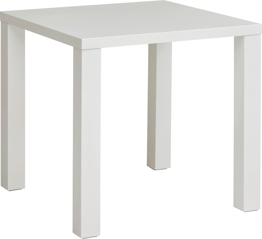XXXLutz JEDÁLENSKÝ STÔL, biela s vysokým leskom, 80/80/75 cm P & B - Stoly - 002858001901