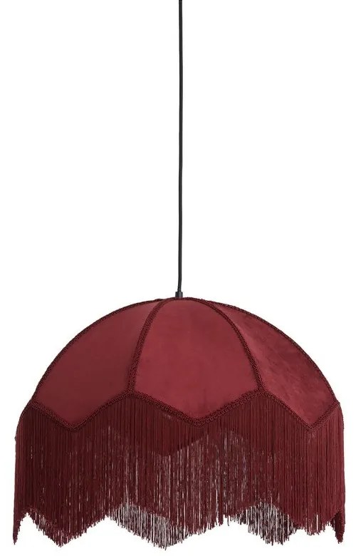 Vínové závesné svietidlo s textilným tienidlom ø 60 cm Malacia – Light &amp; Living
