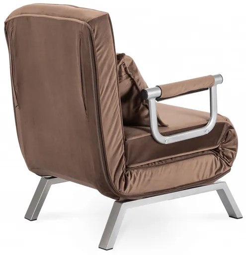 Kreslo pohovka rozkladacia PRATO hnedá - vintino.sk