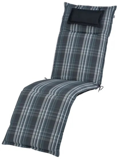 Livarno home Obojstranná podložka na kreslo Toronto, 167 x 50 x 7,5 cm, sivá, 4 kusy  (800006175)