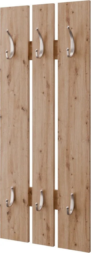 Šatníkový panel na stenu Panelo, dub artisan