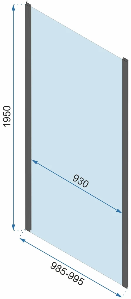 Rea Rapid Slide, sprchovací kút s posuvnými dverami 100(dvere) x 80(stena), 6mm číre sklo, chrómový profil, KPL-K5600