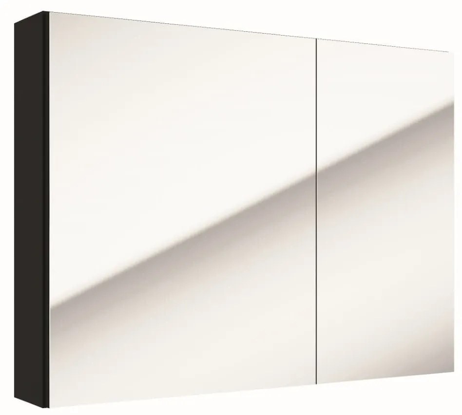 Zrkadlová skrinka Naturel Stilla 80x60 cm čierna STILLAE08004