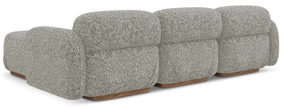 Sivá modulárna rohová pohovka (variabilná) Ailani – Makamii