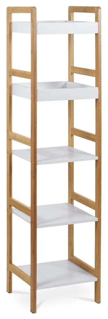 Autronic Bambusový regál 5 políc, 128 cm, DR-013-5, 5 poschodí