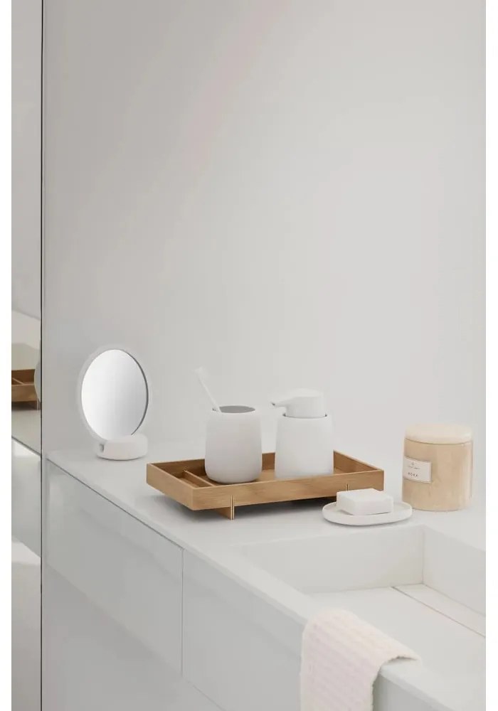 Krémovobiela keramická nádobka na mydlo Sono – Blomus